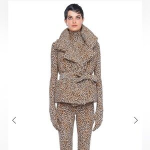 Norma Kamali Brown Leopard Print Vest